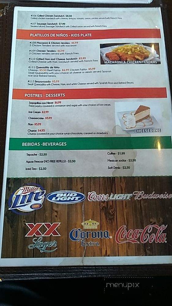 Habaneros - Grand Prairie, TX menu_pic