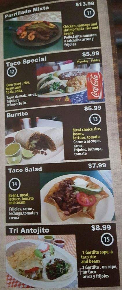 Tortilleria La Sabrosa - Plano, TX menu_pic