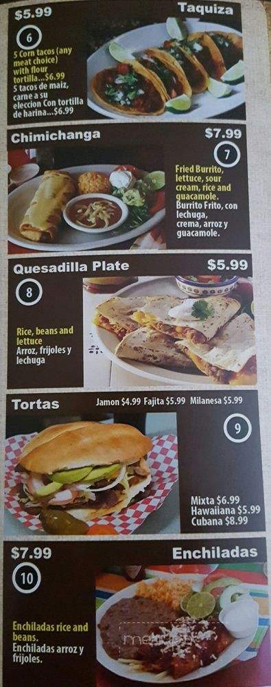 Tortilleria La Sabrosa - Plano, TX menu_pic