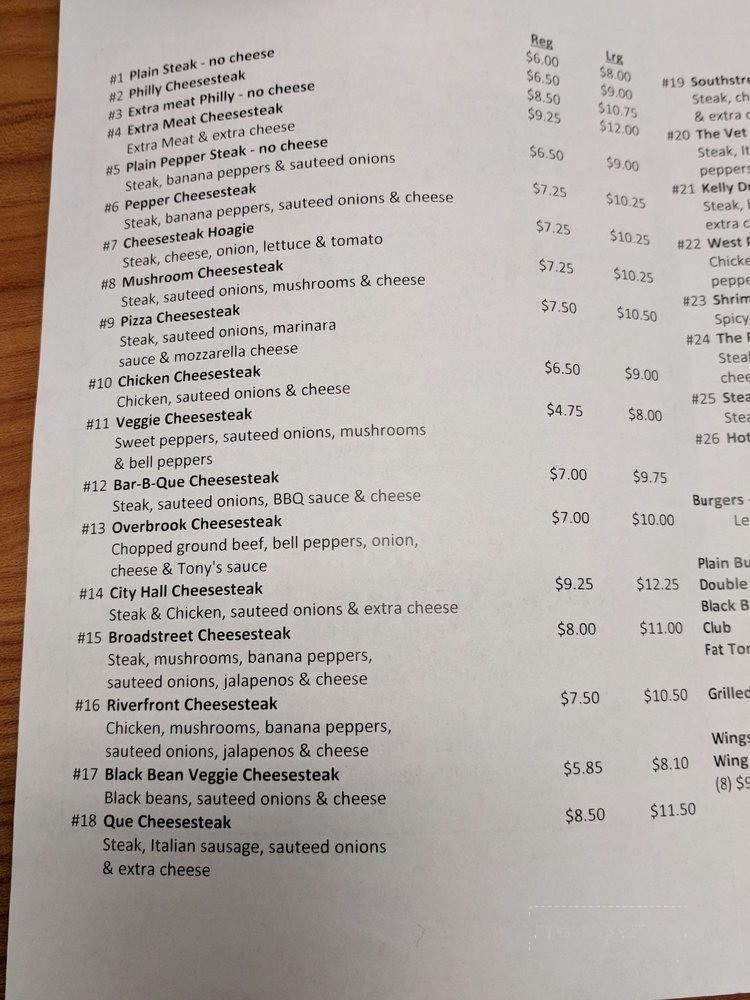 Big Tony's West Philly Cheesesteaks - Plano, TX menu_pic