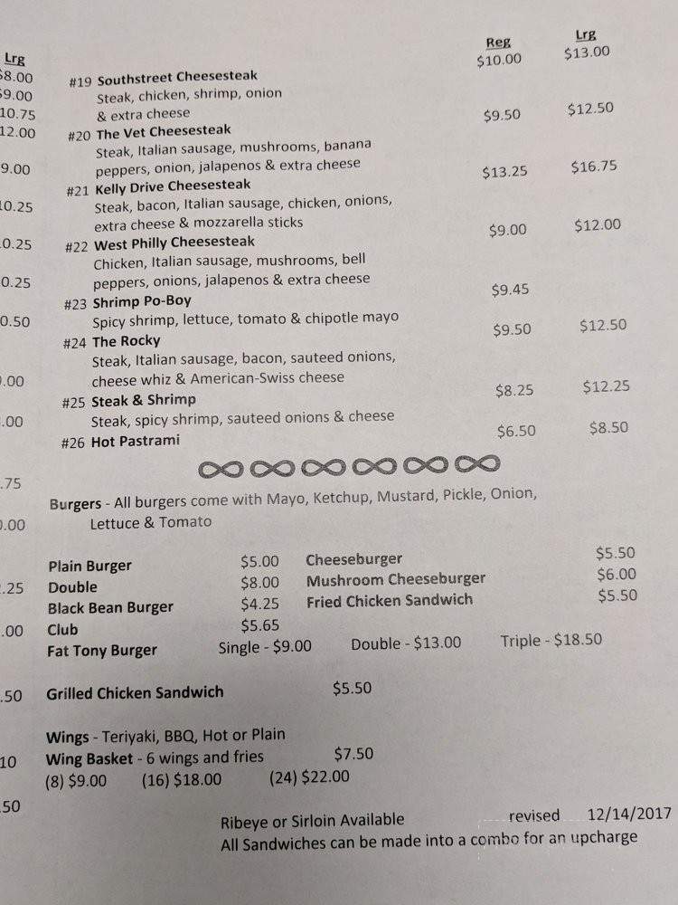 Big Tony's West Philly Cheesesteaks - Plano, TX menu_pic