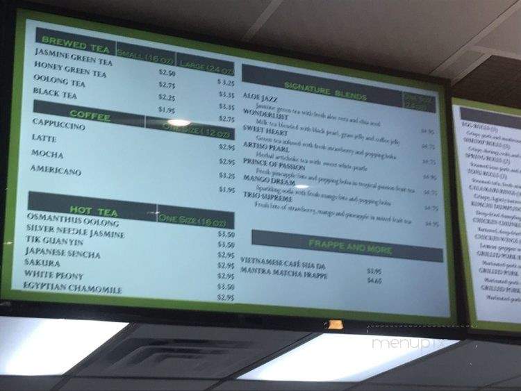 Mantra Leaf Cafe - Richardson, TX menu_pic
