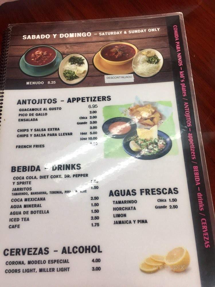 Taqueria Y Restaurante El Paisano - Richardson, TX menu_pic