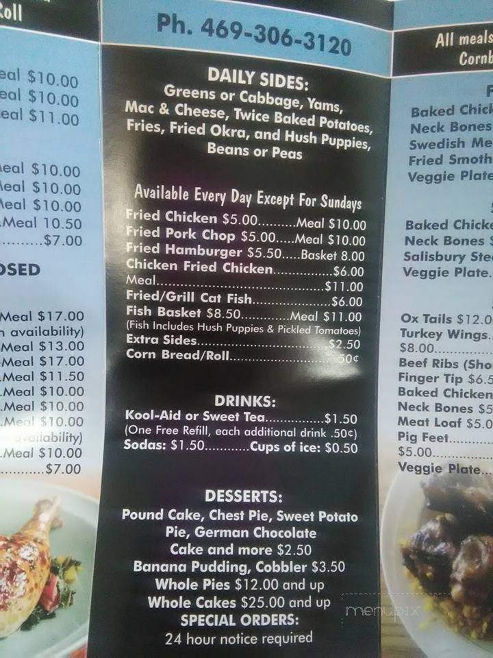 Mckenzie's Kitchen and Catering - DeSoto, TX menu_pic