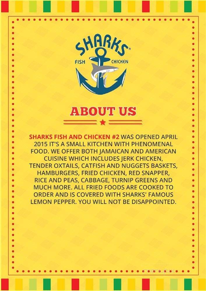 Shark Fish and Chicken Jamaican and American cuisine - Lancaster, TX menu_pic