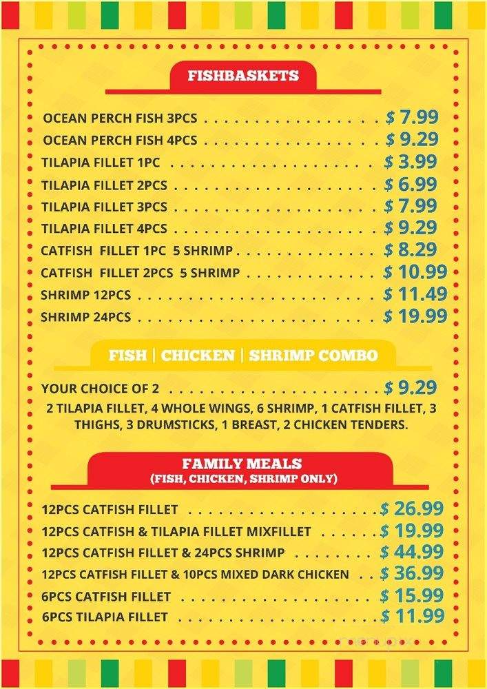 Shark Fish and Chicken Jamaican and American cuisine - Lancaster, TX menu_pic