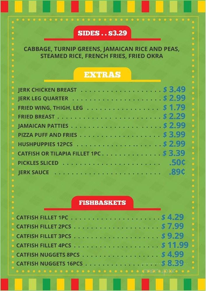 Shark Fish and Chicken Jamaican and American cuisine - Lancaster, TX menu_pic