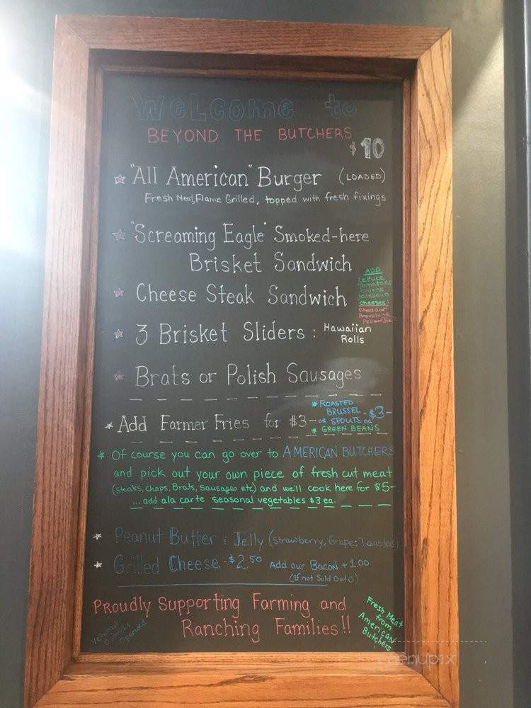 Beyond The Butcher - Dallas, TX menu_pic