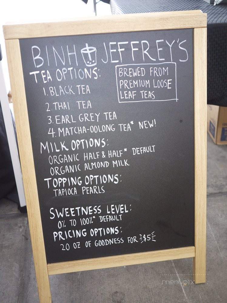 Binh & Jeffrey's - Dallas, TX menu_pic