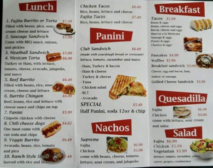 Nany's Cafe - Dallas, TX menu_pic