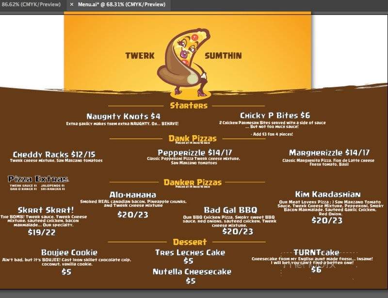 Twerk Pizza - Dallas, TX menu_pic