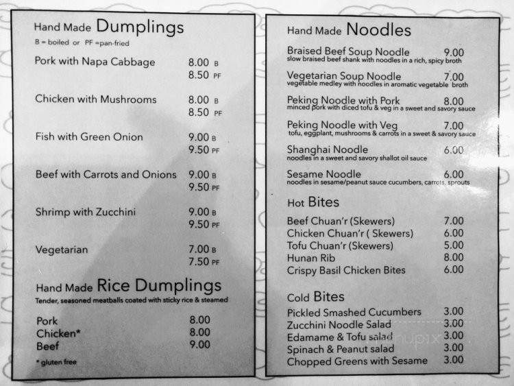 Hello Dumpling - Dallas, TX menu_pic