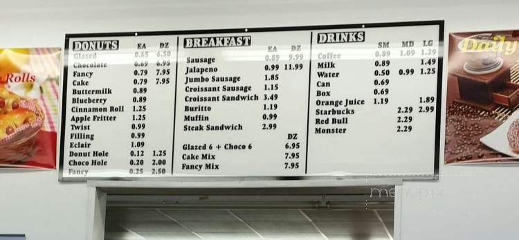 A Donut - Dallas, TX menu_pic