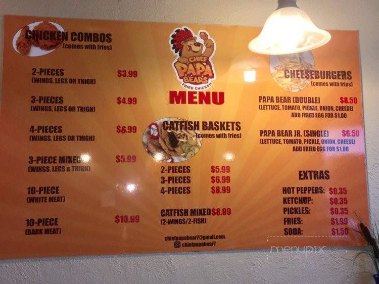 Chief Papa Bears Fried Chicken - Dallas, TX menu_pic