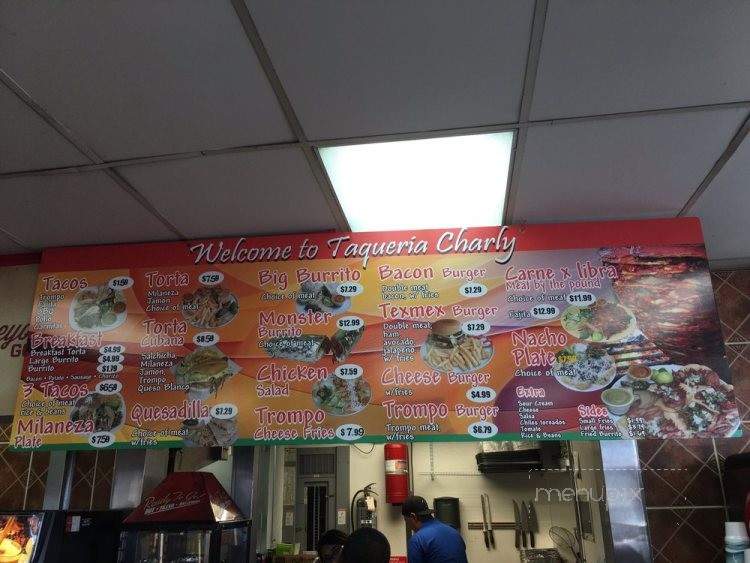 Taqueria Charly - Dallas, TX menu_pic