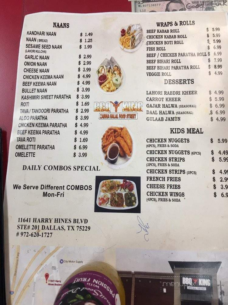 BBQ King - Dallas, TX menu_pic