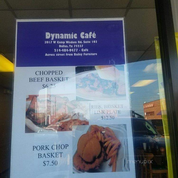 Dynamic Cafe - Dallas, TX menu_pic