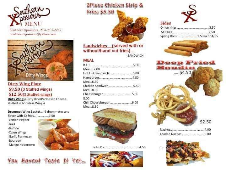 Southern Xposures - Dallas, TX menu_pic