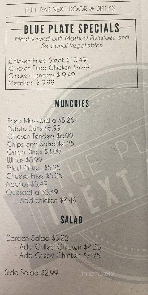 The Place Next Door - Dallas, TX menu_pic