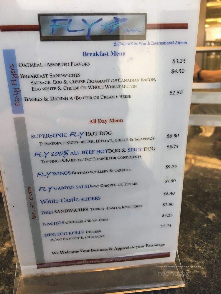 Fly Bar - Irving, TX menu_pic