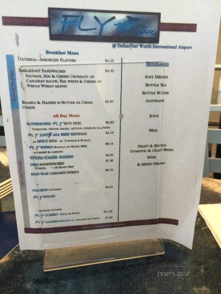 Fly Bar - Irving, TX menu_pic