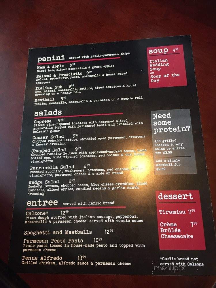 PizzaVino - Dallas, TX menu_pic