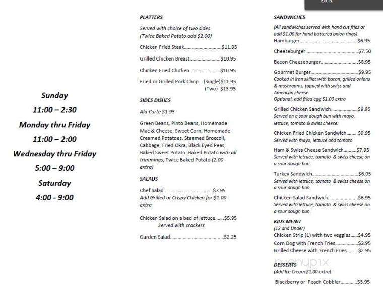The County Seat Country Cooking Cafe - Linden, TX menu_pic