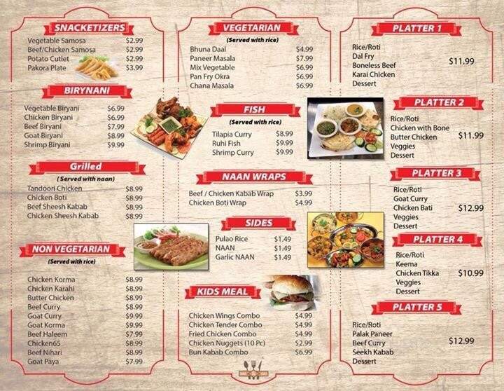 Shan's Kitchen - Arlington, TX menu_pic
