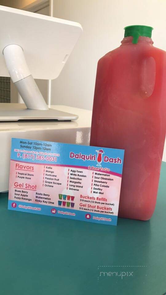 Daiquiri Dash - Arlington, TX menu_pic