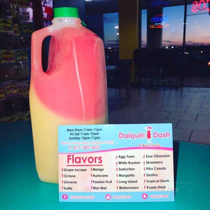 Daiquiri Dash - Arlington, TX menu_pic