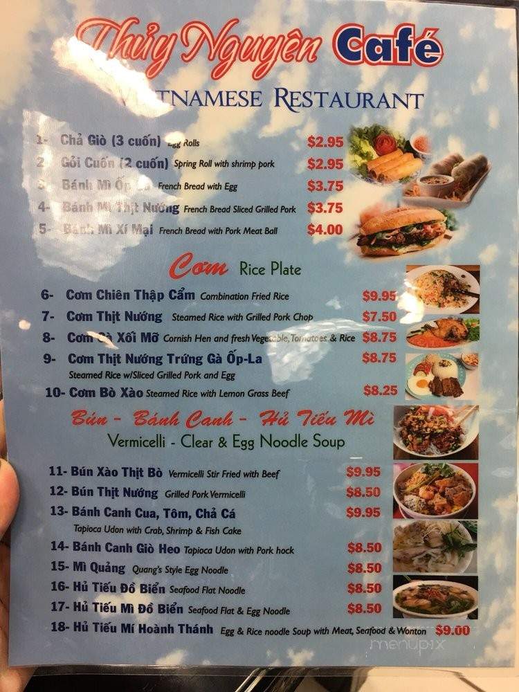 Thuy Nguyen Cafe - Arlington, TX menu_pic