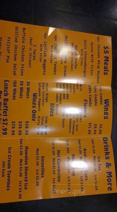 Hawaiian Shaved Ice & Cuisine - Arlington, TX menu_pic
