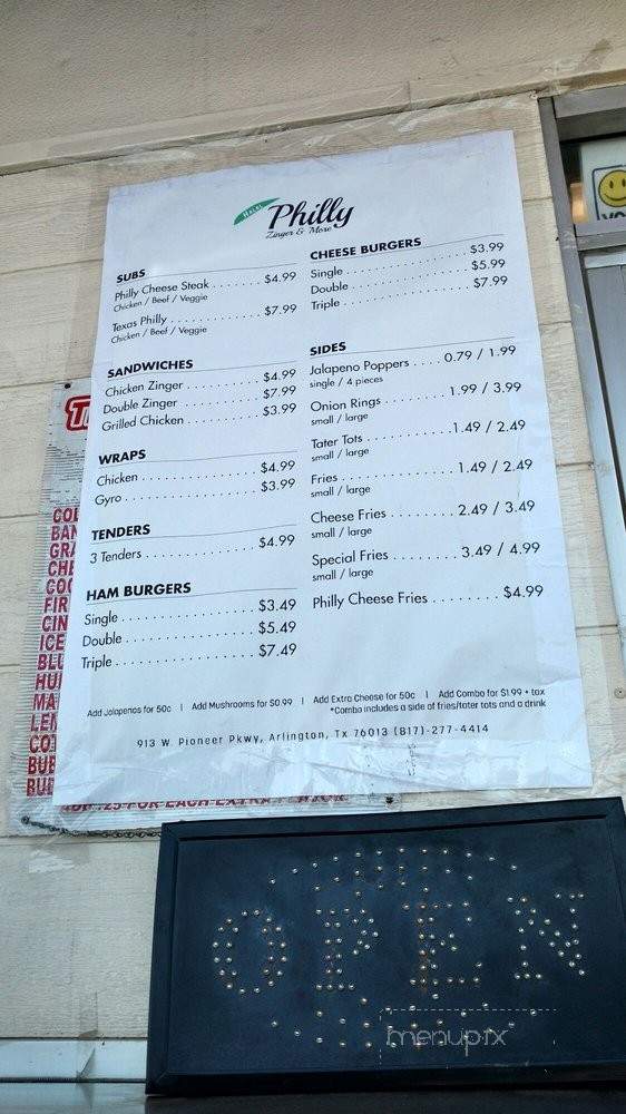 S&S CheeseSteaks - Arlington, TX menu_pic