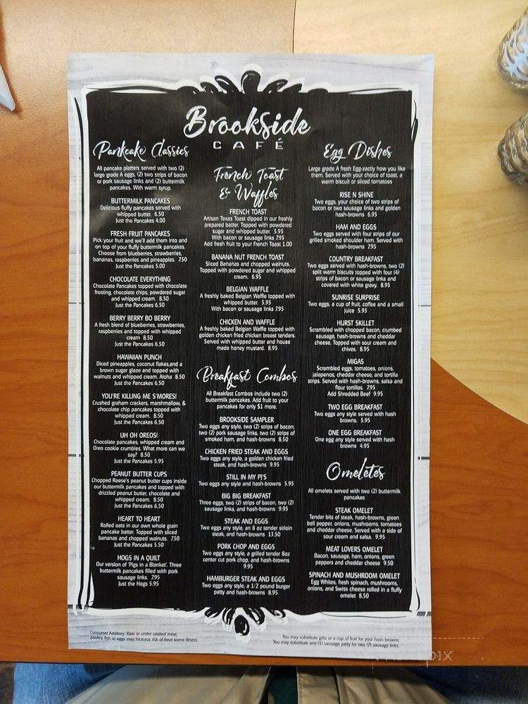 Brookside Cafe - Hurst, TX menu_pic