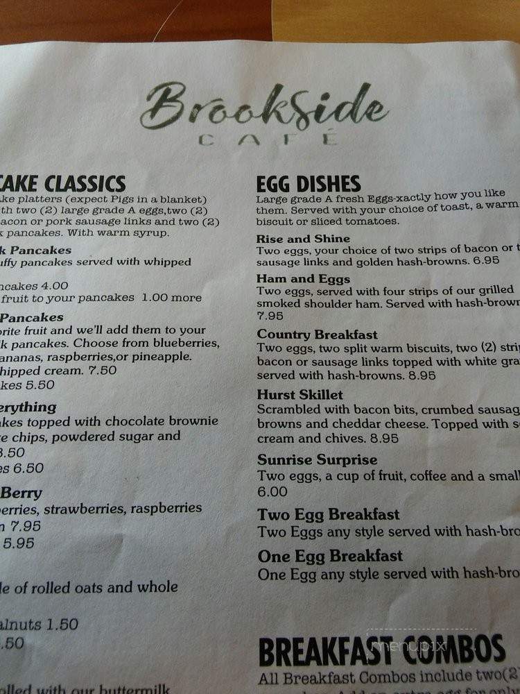 Brookside Cafe - Hurst, TX menu_pic