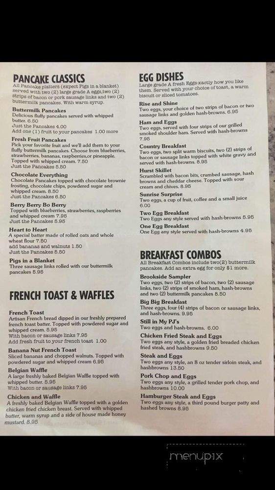 Brookside Cafe - Hurst, TX menu_pic