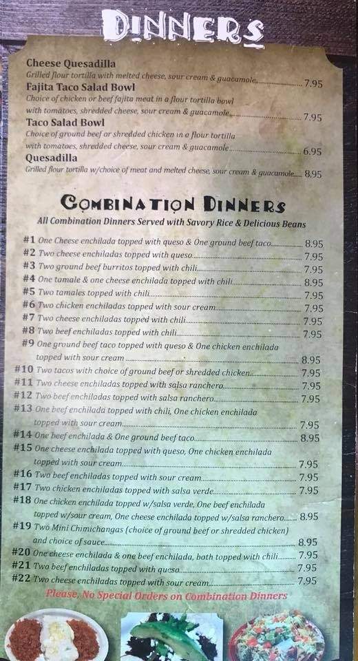 Potrillos Mexican Restaurant - Joshua, TX menu_pic