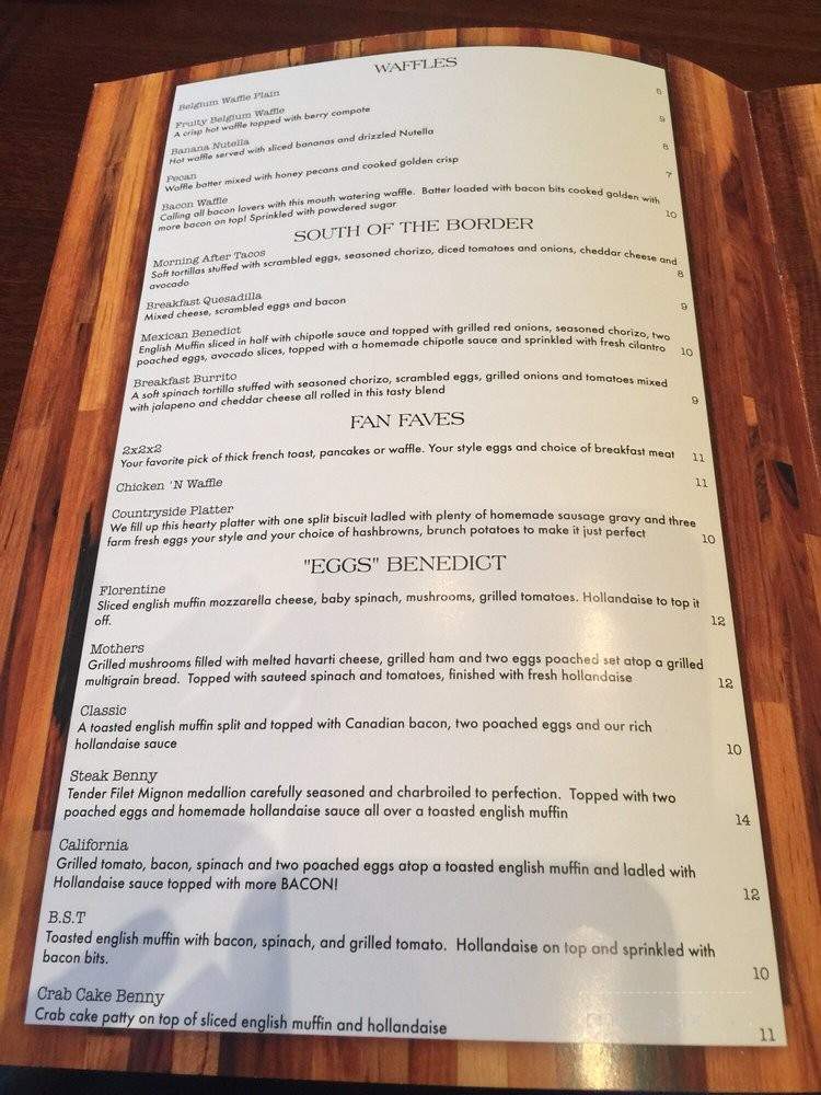 Mangos Breakfast Brunch - Southlake, TX menu_pic