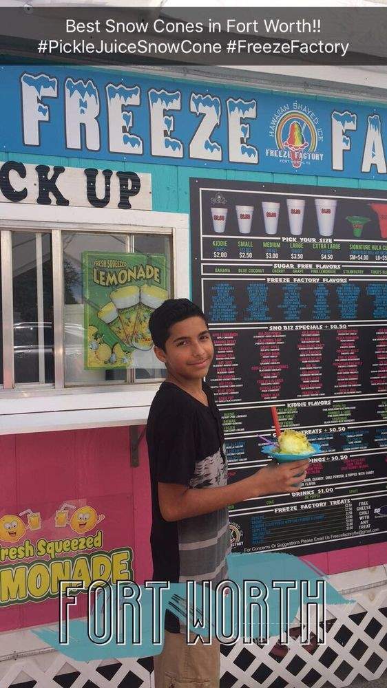 Freeze Factory - Fort Worth, TX menu_pic