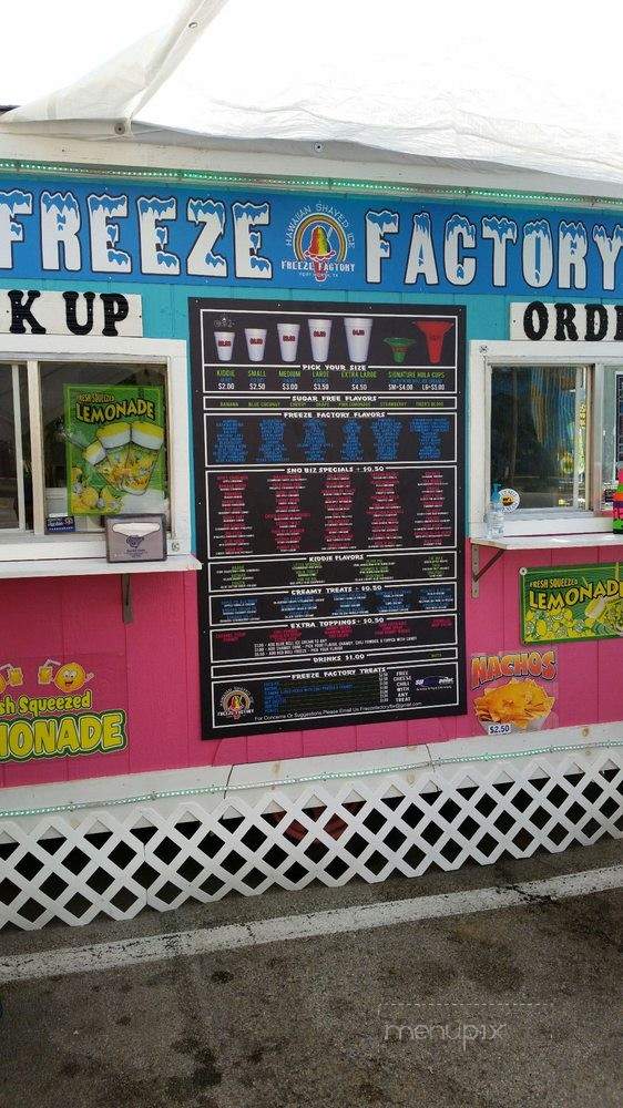 Freeze Factory - Fort Worth, TX menu_pic