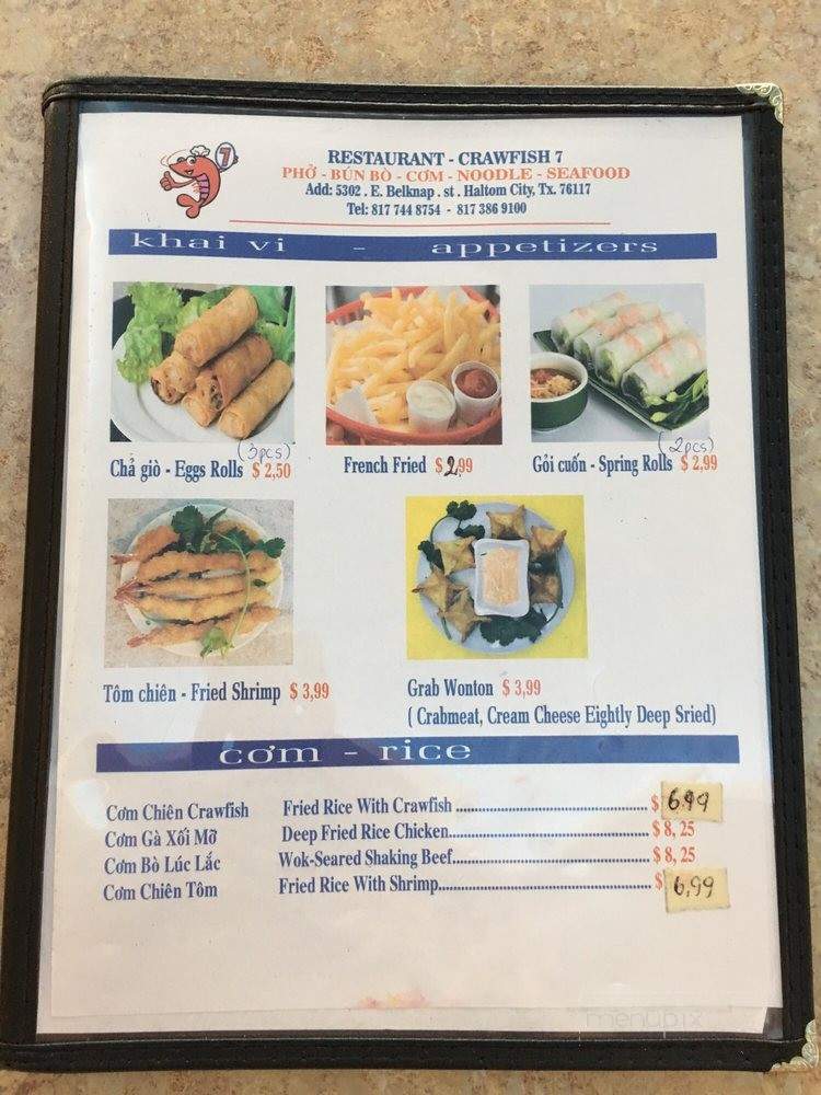 Crawfish 7 - Haltom City, TX menu_pic