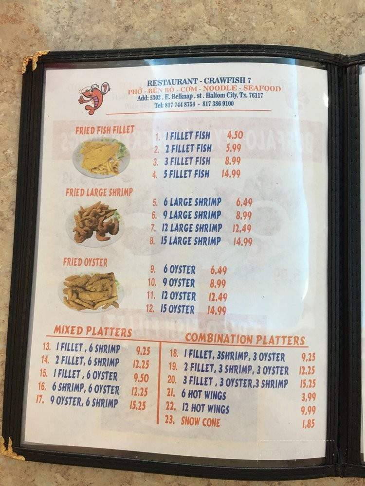 Crawfish 7 - Haltom City, TX menu_pic