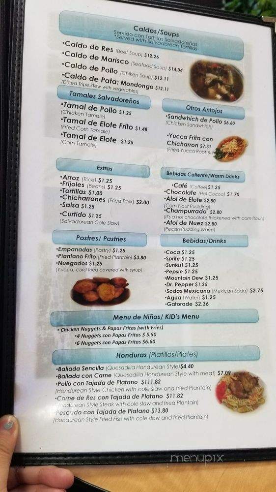 Pupuseria Roxana - Haltom City, TX menu_pic