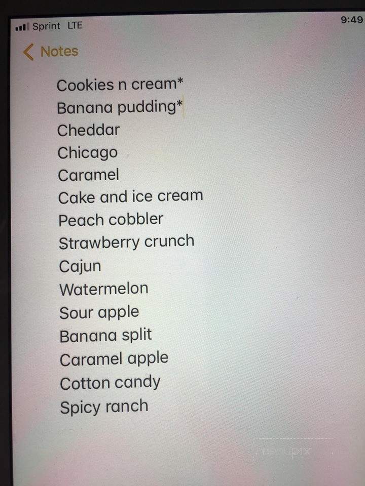 Sugamamas - Forest Hill, TX menu_pic