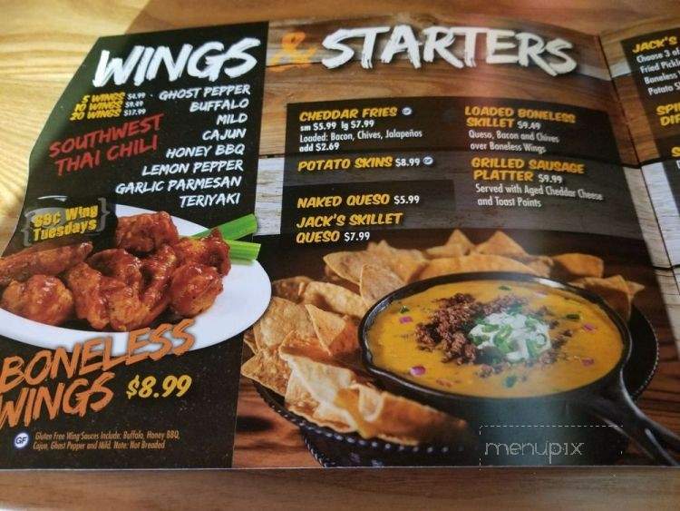 BoomerJack's Grill and Bar - Fort Worth, TX menu_pic