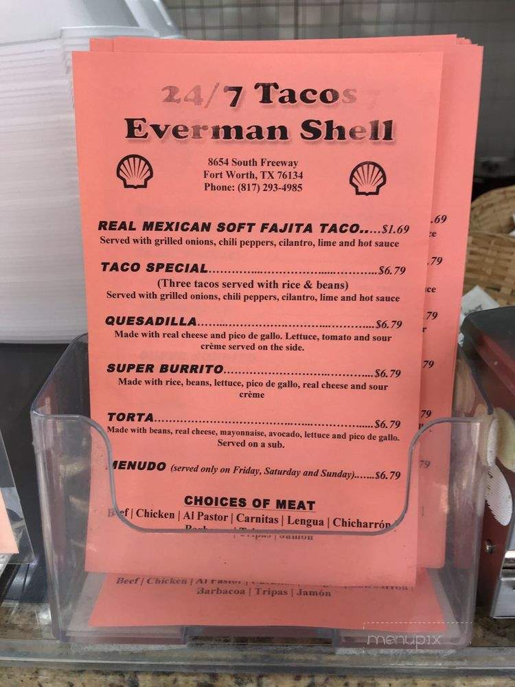 24/7 Tacos - Fort Worth, TX menu_pic