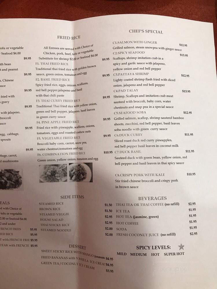 Thai Orange Cuisine - Lake Worth, TX menu_pic