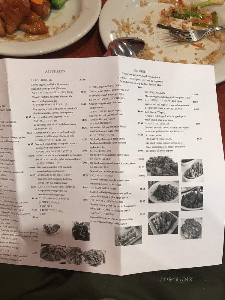 Thai Orange Cuisine - Lake Worth, TX menu_pic