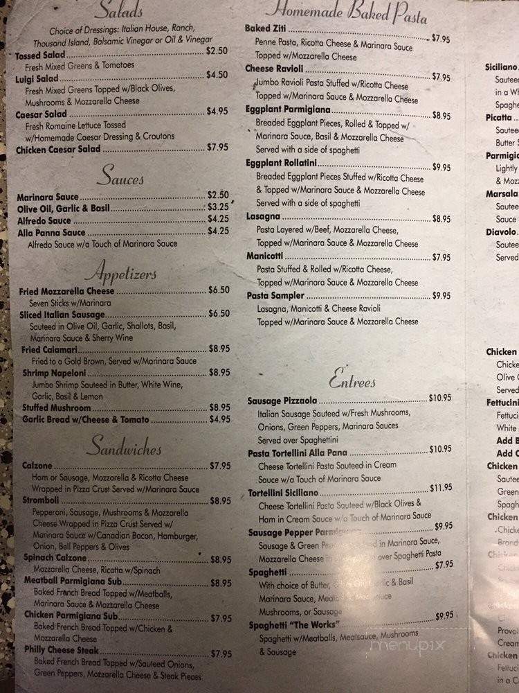 Luigi's Italian Restaurant - Haltom City, TX menu_pic