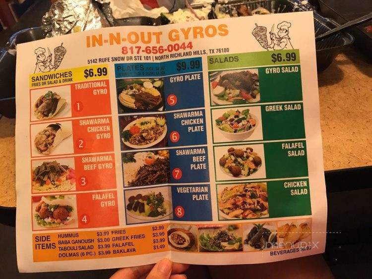 In-N-Out Gyros - North Richland Hills, TX menu_pic